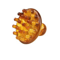 Brown plastic disc massage comb with 21 teeth for head meridian health massage