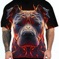 3D digital print short sleeve pullover t-shirt with animal camouflage pattern on front, polyester blend