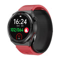 Blood pressure voice broadcast sport smart watch with TFT screen, available in black, blue, and red colours