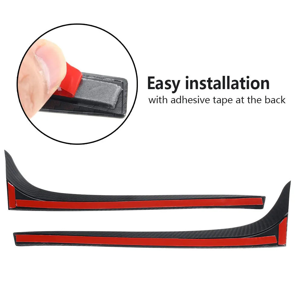 Pair of glossy black ABS rear window side spoiler wings for VW Golf 7 MK7