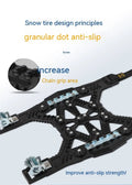 Universal steel plate gear nonskid chain for car SUV with installation tool, snow shovel, and gloves