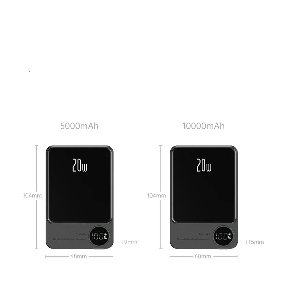 Magnetic wireless power bank with aluminium alloy housing in four colours for iPhone 14 series charging