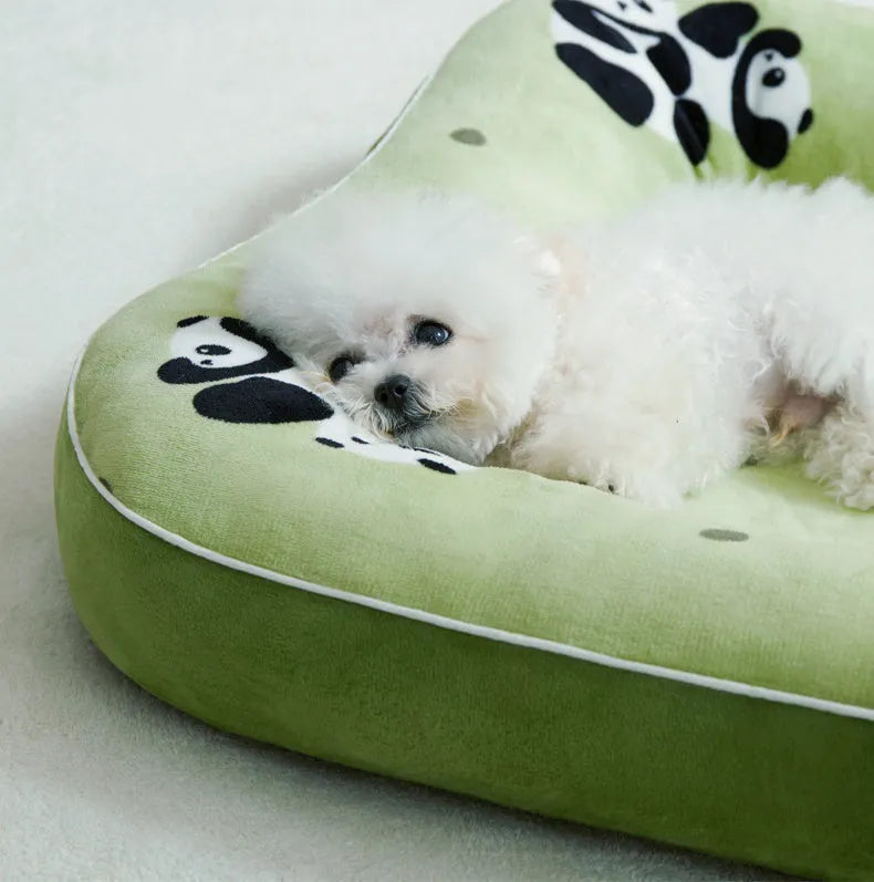 Small dog bed cushion in blue with PP cotton filling, size S (40cm x 50cm), for kennel use