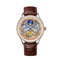 6100 hollow business leisure waterproof watch for men with steel strap in white