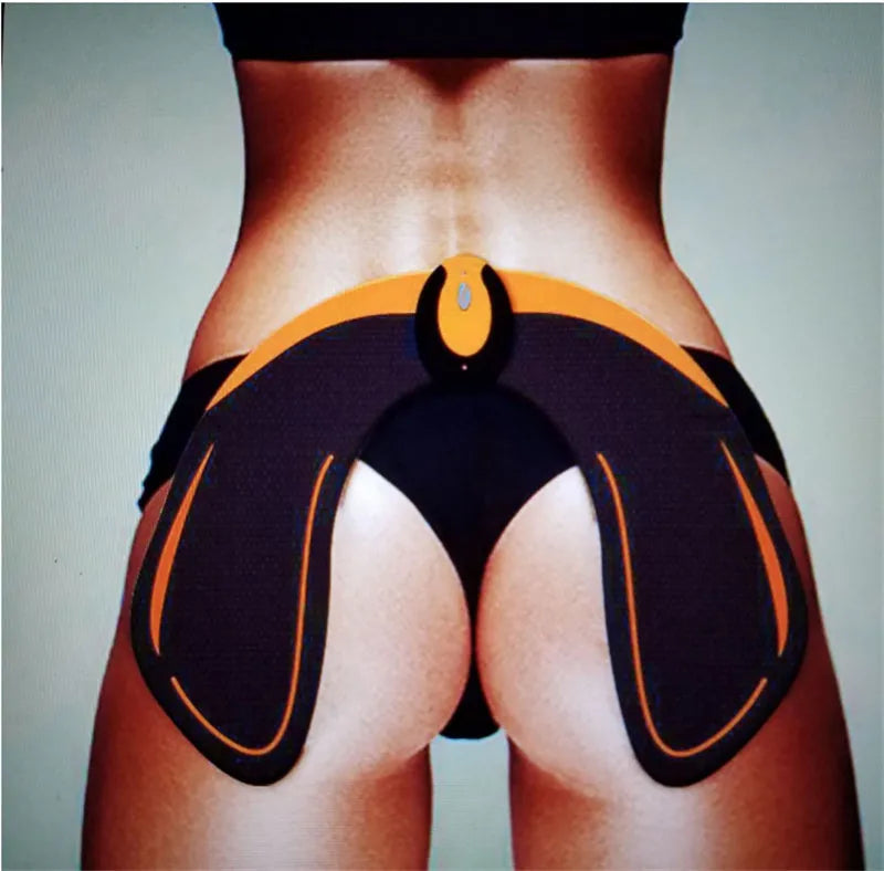 EMS hip muscle training stimulator with gel pads and remote controller for belly and buttock slimming
