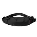 Black Oxford cloth waist pack for men with zipper and internal phone pocket
