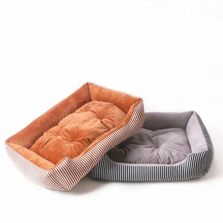 Pet bed dog mattress cat nest cloth with removable cover in Coffee star colour pattern, 45cm size