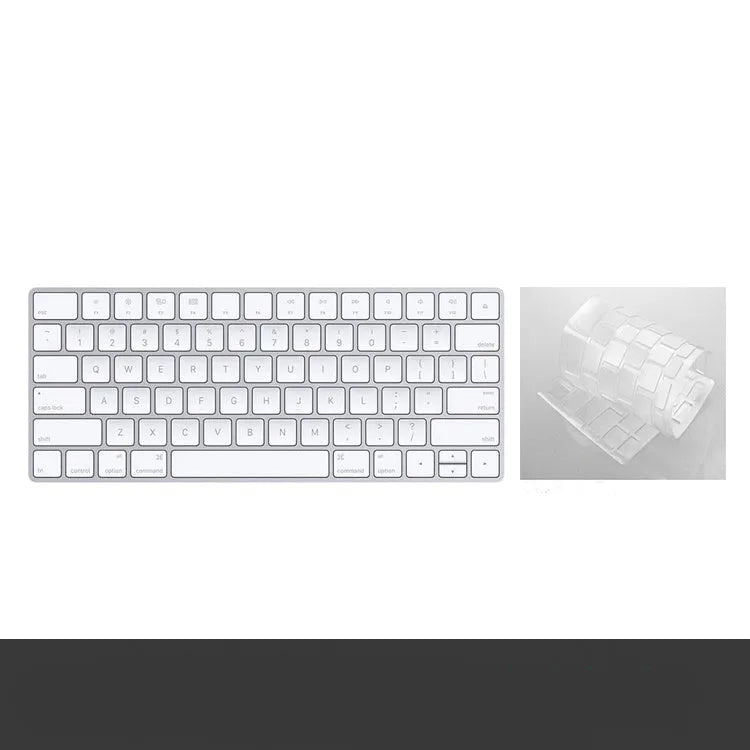 White Apple Bluetooth wireless keyboard with aluminium case and multimedia function keys