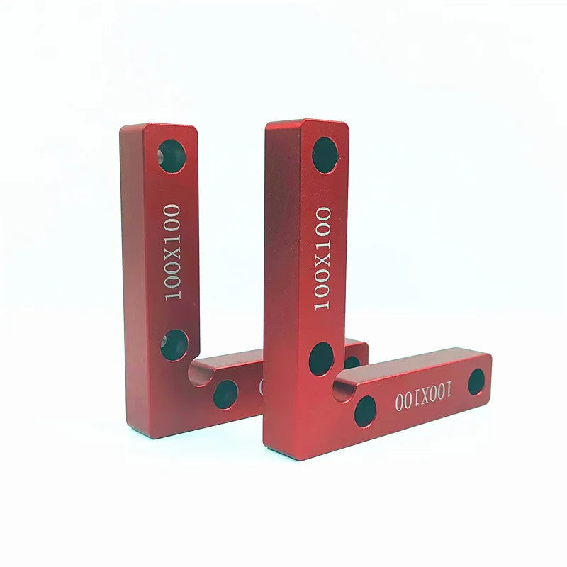 Aluminium alloy woodworking right angle positioning block with scale markings