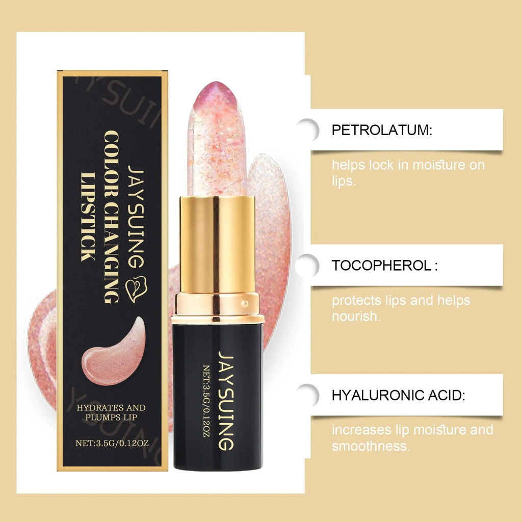 Moisturizing colour changing lipstick in tube, 3.5g, pH-adaptive formula with hyaluronic acid and jojoba oil