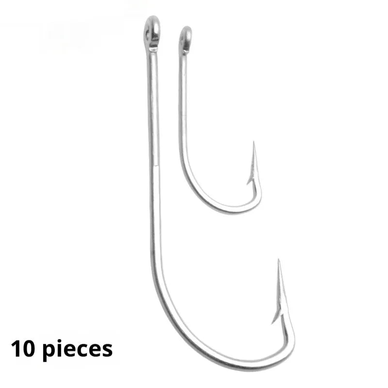 Alloy sea fishing hooks for ocean boat fishing in multiple specification styles