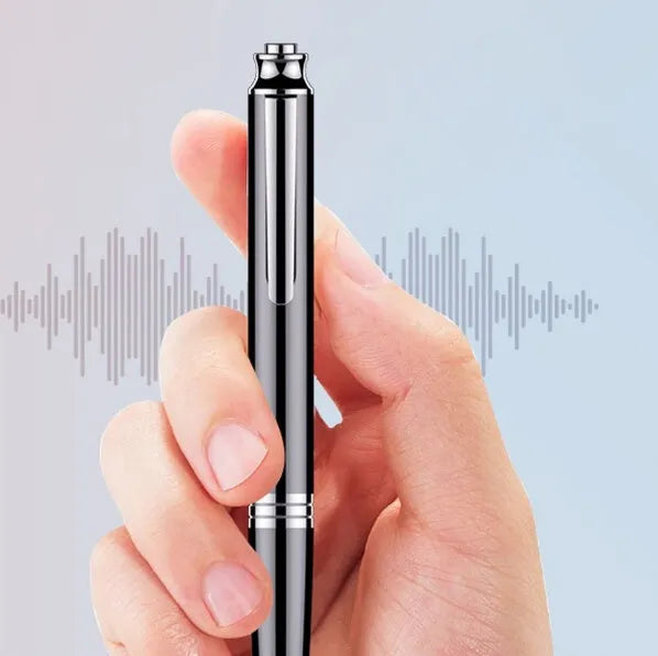 Black pen-style USB recorder MP3 player with digital microphone 120mm length
