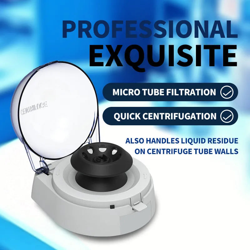 Mini laboratory centrifuge with 7000 RPM speed on benchtop