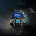 Black G7 car Bluetooth FM transmitter with hands-free calling and USB charging port