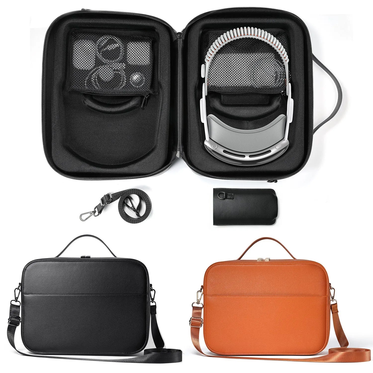 Black superfiber MR storage box for Apple Vision Pro headset measuring 32.5x24.5x11.5cm