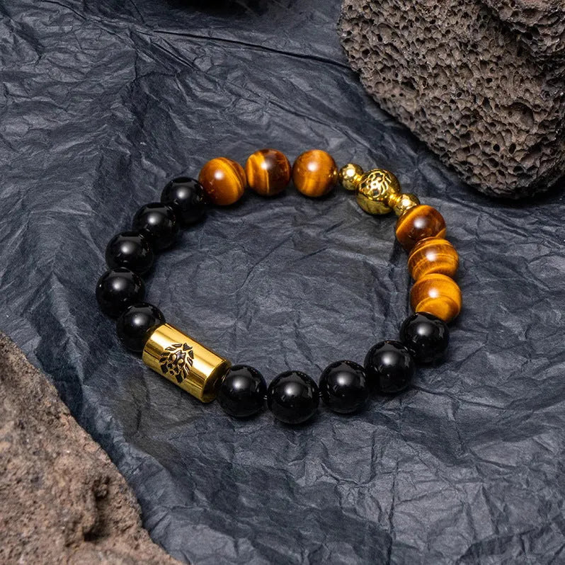 Little Lion Bodhi unisex bracelet Black And White Qiankun geometric ethnic style