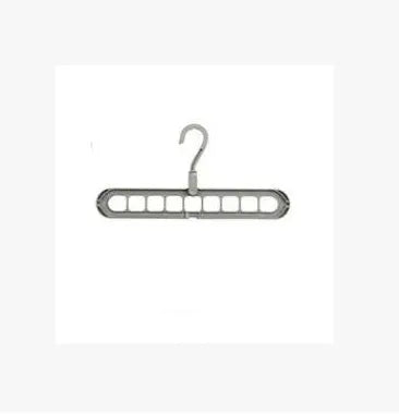 Plastic clothes hanger with 360° rotating hook, 33 cm long, in green colour on white background
