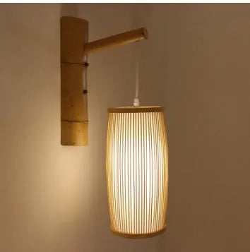 Bamboo plait decoration lamp with E27 holder for hallways and bedrooms