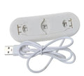 UV dryer lamp for epoxy DIY jewellery curing with small resin piece on curing surface