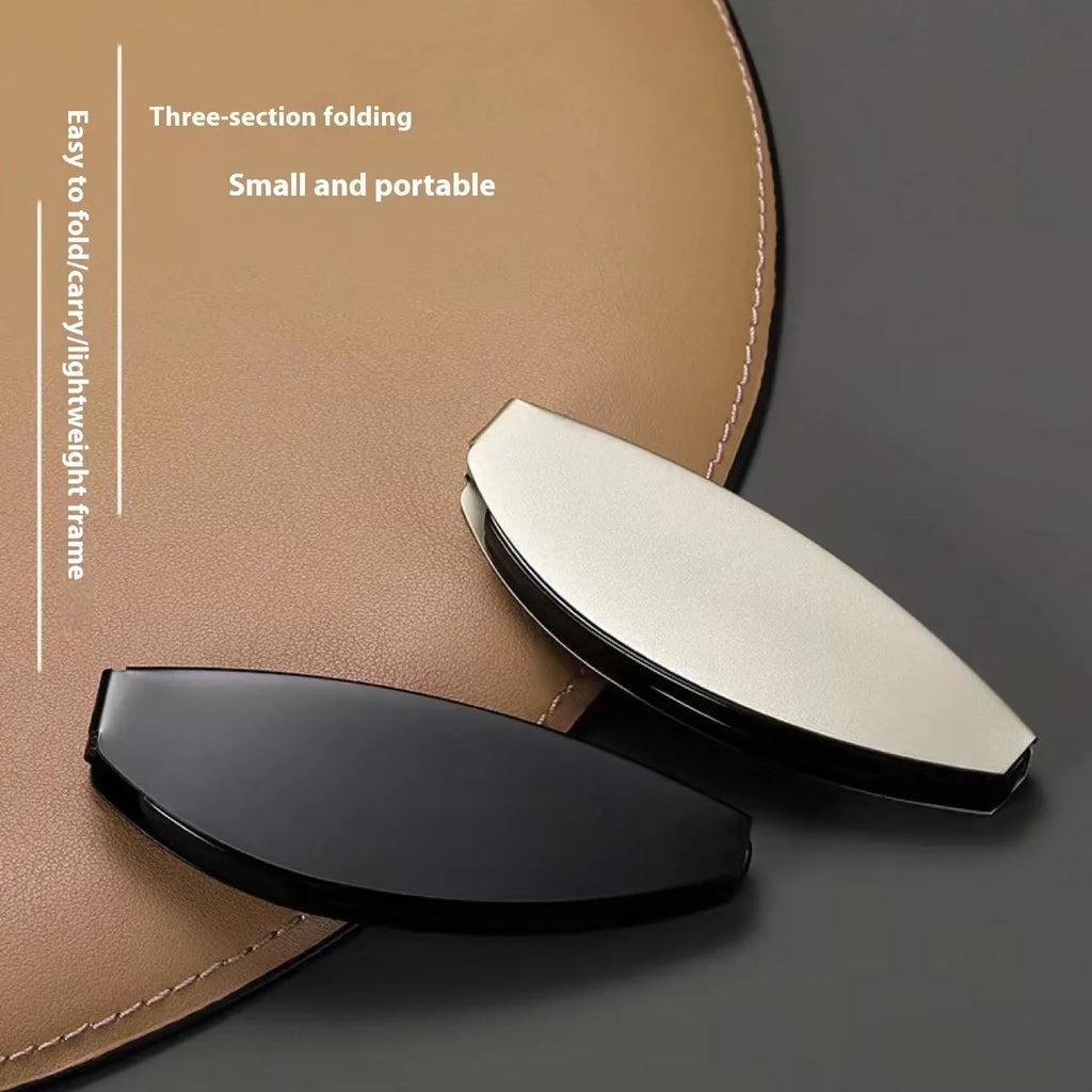 Folding presbyopic glasses in black retro style with pocket case