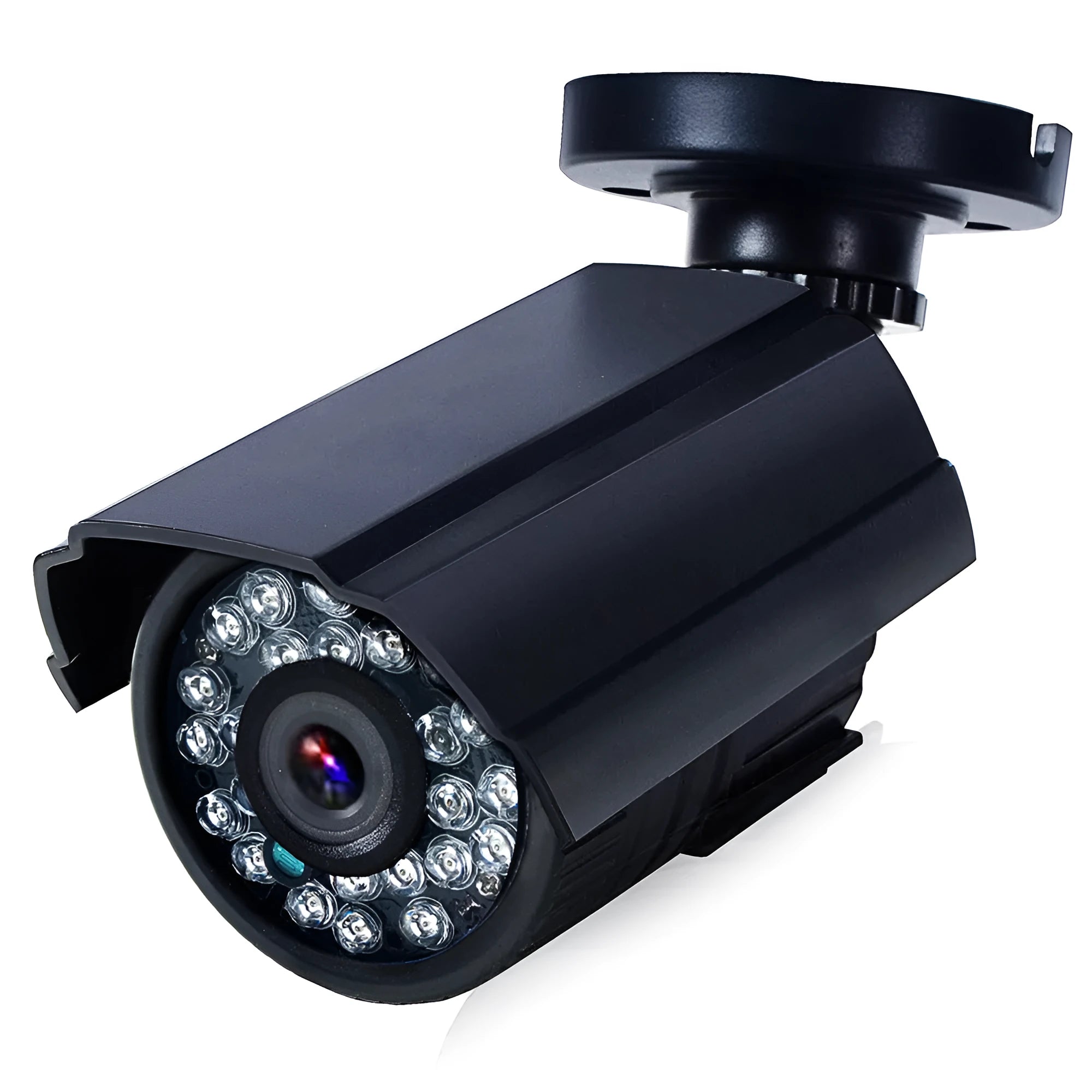 Black AHD HD waterproof security camera with fixed lens and infrared night vision