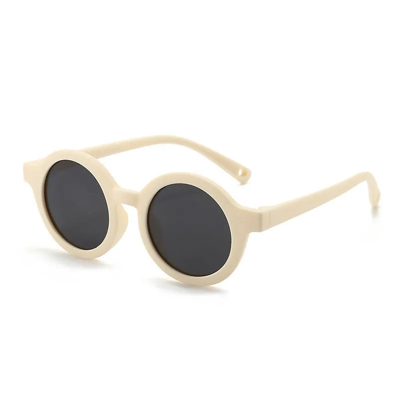 Children's silicone sunglasses for 0-3 years with round frame and UV400 polarised lenses
