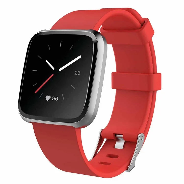 Fitbit Versa Lite large TPE replacement strap in multiple colour options on a white background.