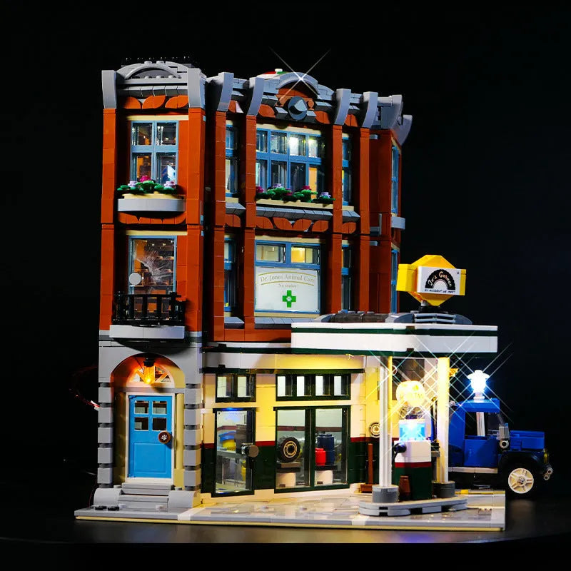 MOC modified LED lighting accessories plastic corner fitting for youth builds colour as shown