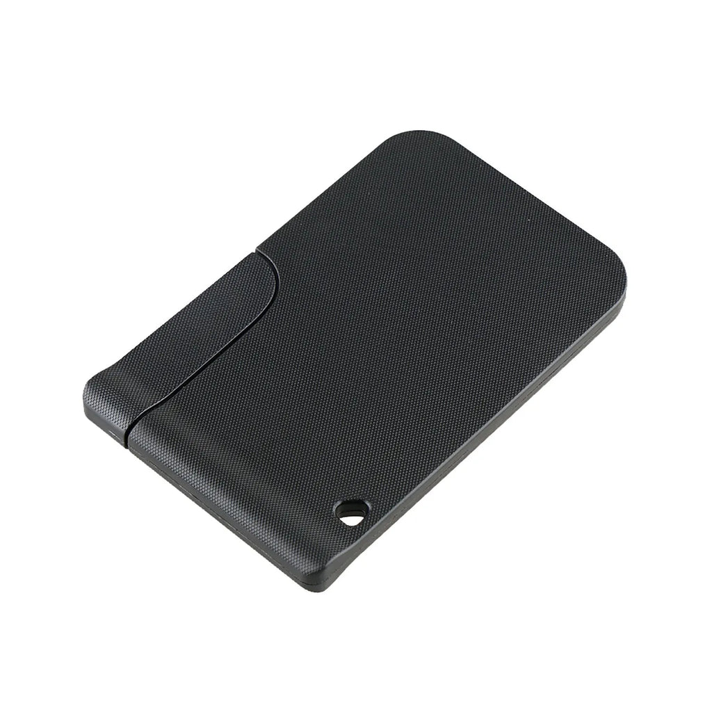 Black 3-button remote key fob for Renault Megane with engineering plastic casing, 82x51x28mm