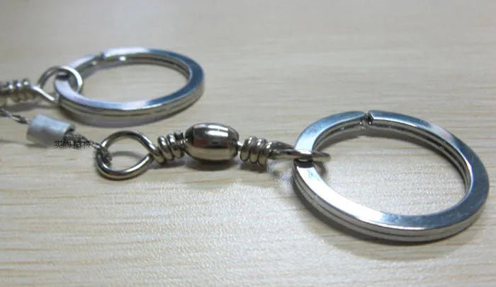 Stainless steel survival wire saw with pull rings, 55cm cutting length, 70cm total length