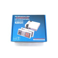 NES 8-bit retro game console with two controllers on classic red background