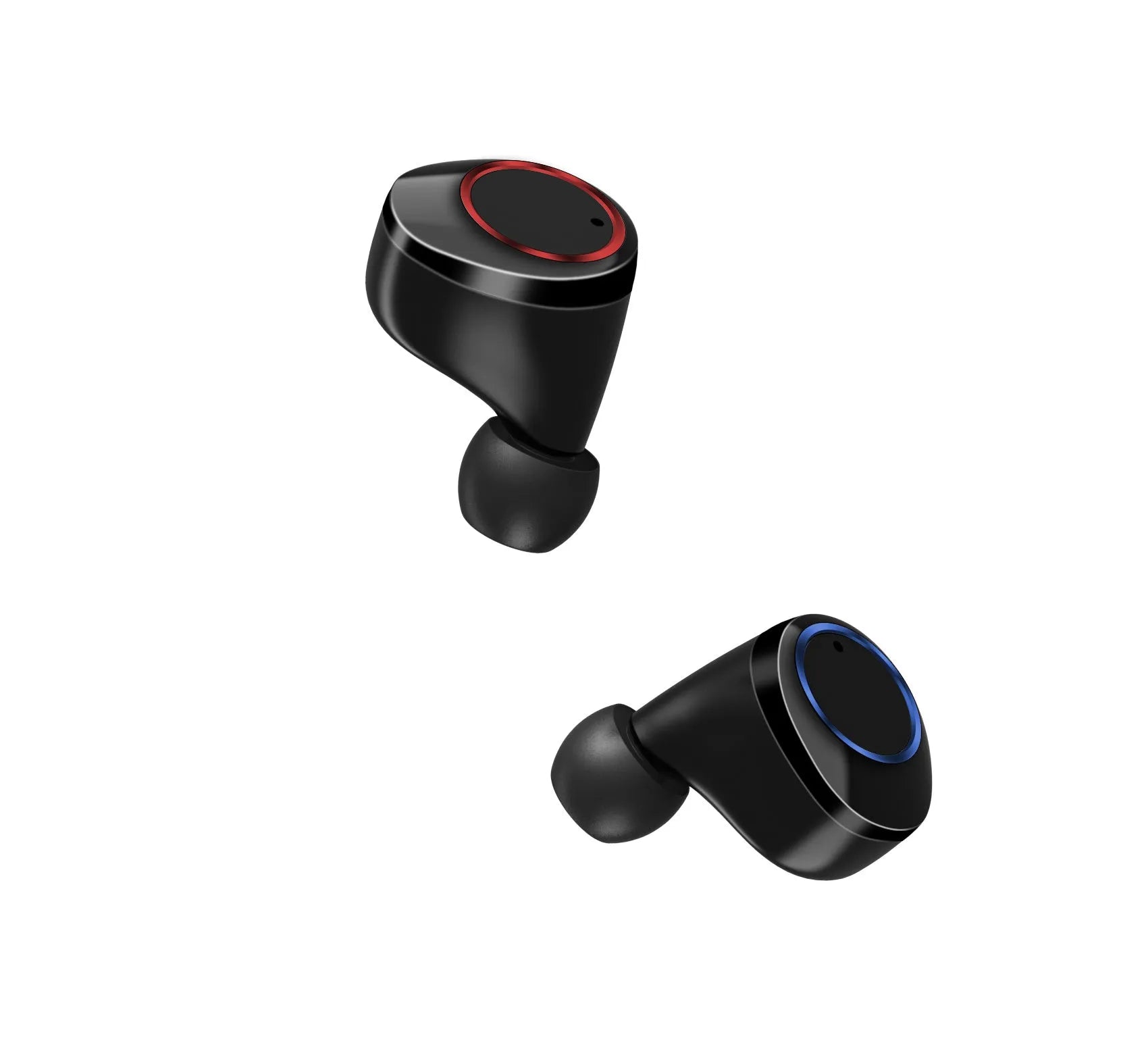 X11 Bluetooth wireless earbuds in black with charging case and multiple ear tip sizes