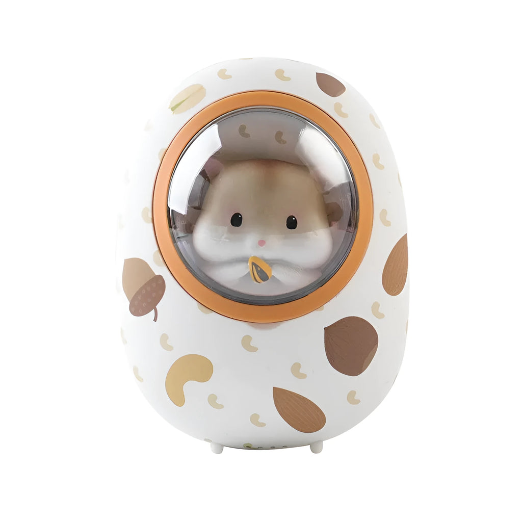 White Hamster 5000mAh hand warmer power bank with four heating levels and USB output