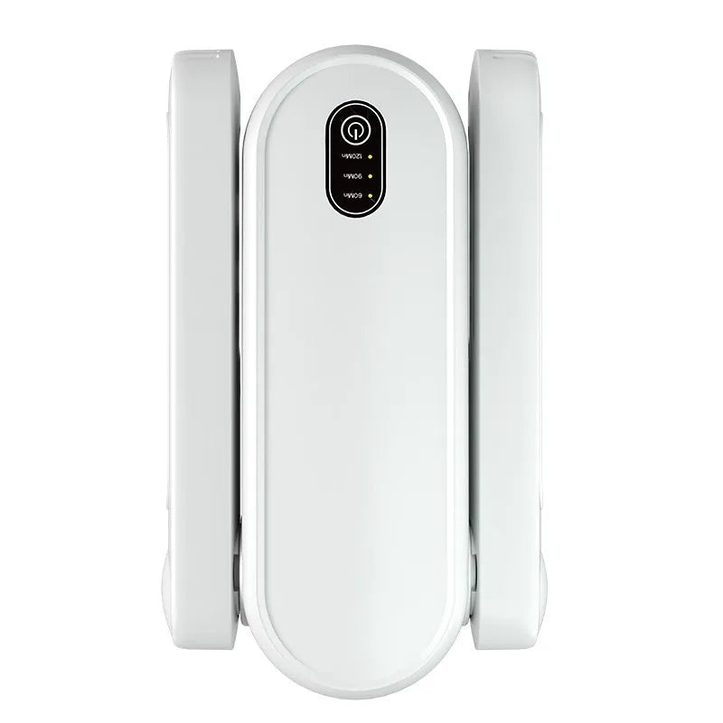 D4 intelligent automatic shoe dryer with white finish and two drying nozzles for home use.