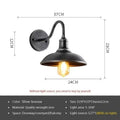 Retro style outdoor wall lamp for villa courtyards in silver or copper finish