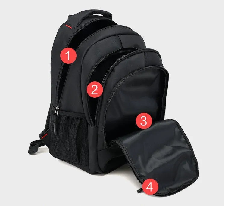 Lightweight Oxford fabric backpack for teenagers with padded straps and side pockets