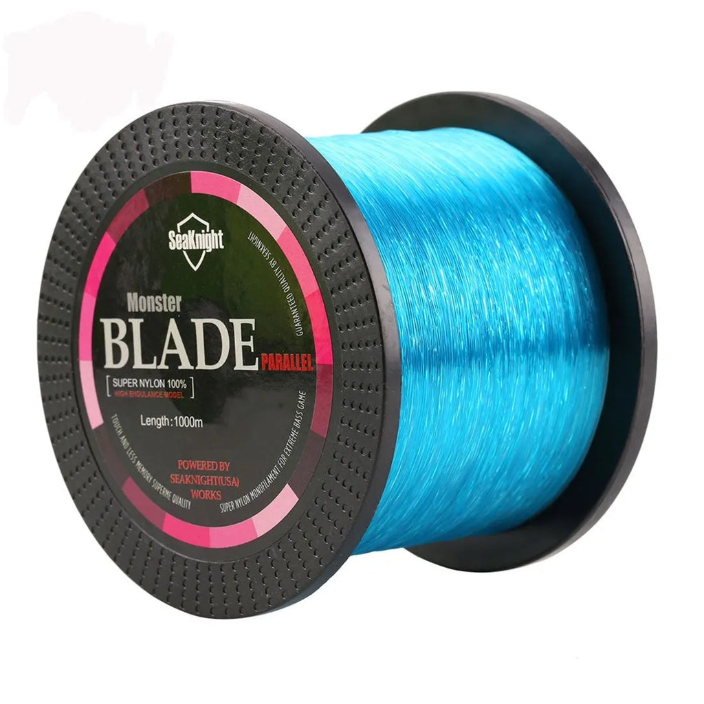 Seaknight 1000 M fishing line spool in selected colour showing nylon monofilament