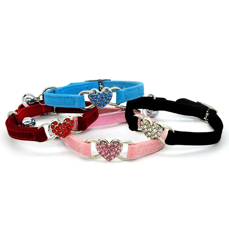 Cat collar with bell in sky blue, breakaway buckle, adjustable 21-26 cm
