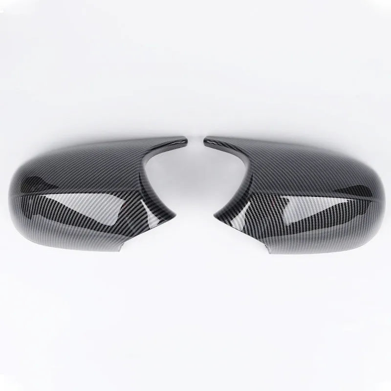 BMW 3 Series E90 rearview mirror shell replacement set in black ABS plastic