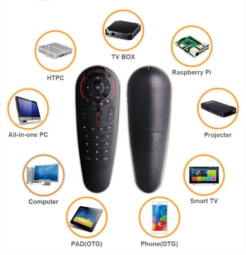 G30 wireless keyboard remote control with air mouse and nano receiver for smart TV and PC