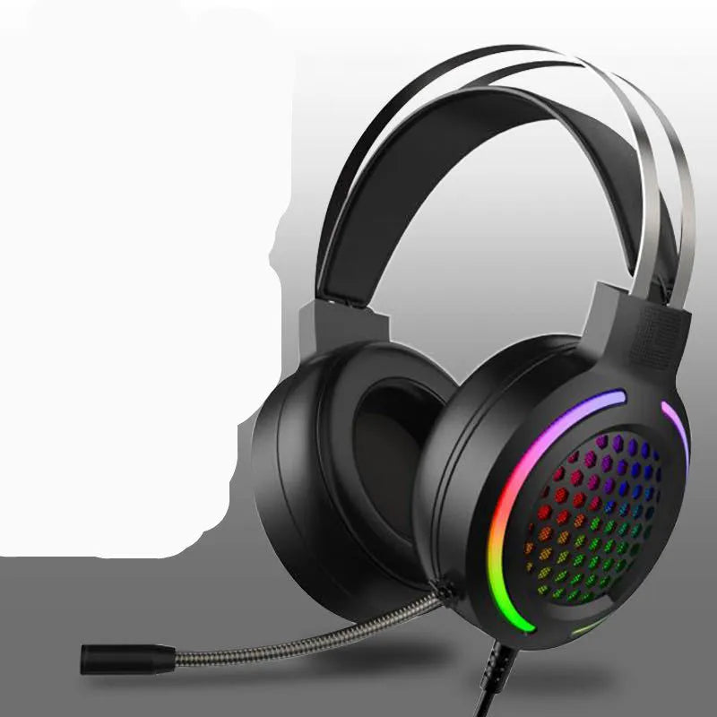 M12 gaming headset with 50mm driver, 7.1 USB, RGB lighting, protein ear pads in black
