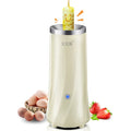Compact beige white and green mini breakfast machine for small kitchen spaces