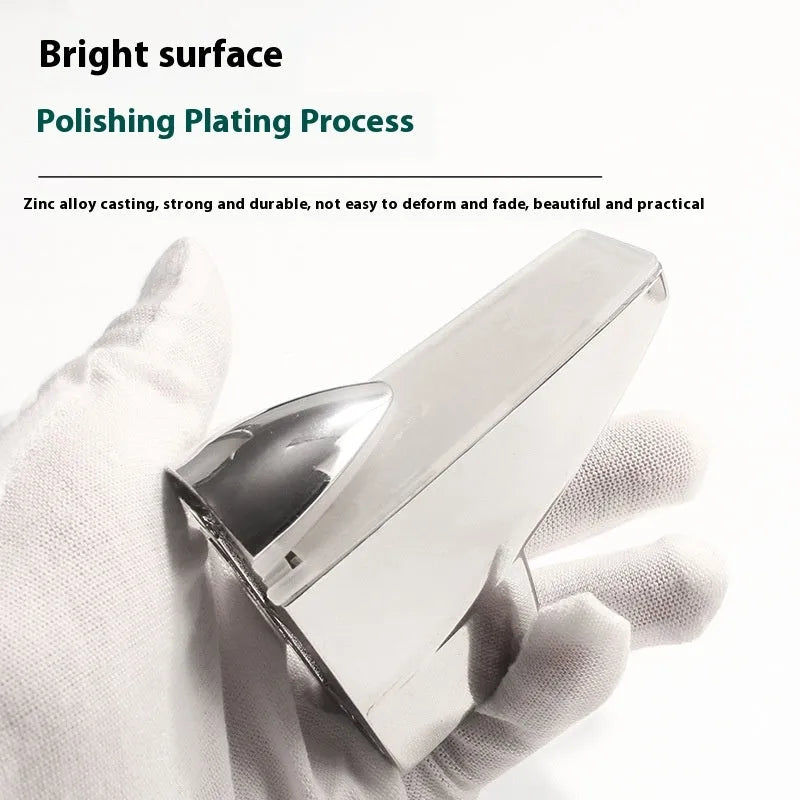 Thickened adjustable partition holder glass clip electroplated metal for shelving