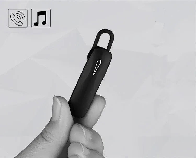 M163 black Bluetooth car headset with in-ear design for hands-free driving