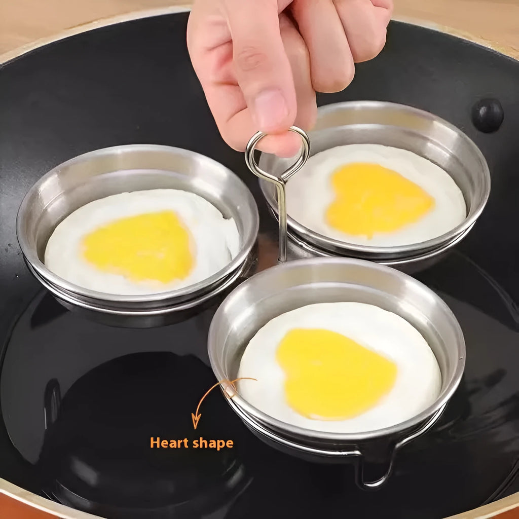 Stainless steel heart-shaped egg steamer for boiling and stewing eggs