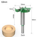 Three edge cemented carbide woodworking hole opener milling cutter with 50mm blade diameter and 93mm total length