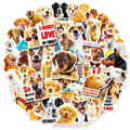 Pack of 100 realistic dog face expression stickers in Nordic style design