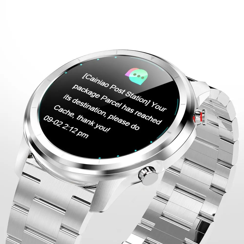 LEMFO LF26 smart bracelet with 1.3-inch screen shown in black, brown silver, and silver colour options