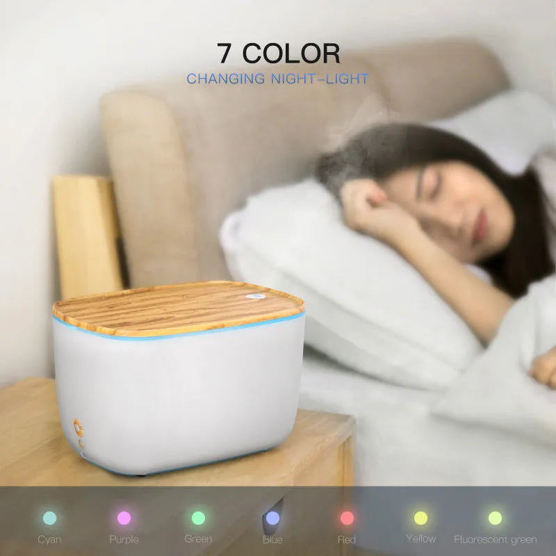 GX-22K compact white household atomizer humidifier with aromatherapy diffuser and night light functions.