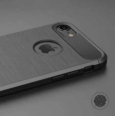 TPU shock proof phone case back cover for iPhone in solid colour Black